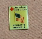 American Red Cross Holiday Heroes  Us Flag Patriotic Volunteer Lapel Pin