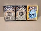 Lot Of 3 Sets Bicycle Playing Cards Craft Beer Tattoo Set New Sealed 