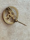 Antique 10k Gold Pin Odd Fellows Rebekah Lodge Circular With An  r 