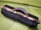 Antique Late 1800s Early 1900s Leather Doctors Gladstone Bag - 17 Inches