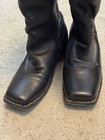 Civil War Black Stovepipe Boots Genuine Leather Sz 11 W hobnails   Heel Plates