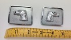 1983 Amc Eagle Left And Right Metal Pillar Emblem Logo Badge Oem Chrome Set Of 2