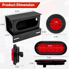 Trailer Lights Welded Mount Steel Boxes Housing Kit W 6 Inch Led Oval Tail Light