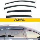 Smoke Tint With Chrome Trim Window Visors Compatible With 2007-2011 07-11 Crv
