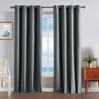 Ultimate Blackout Curtains Set Of 2   Thermal Privacy Drapes 52 x84    Charcoal