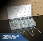 555pc Cotter Pin Assortment Set Clip Key Fitting Tool Kit W  Storage Box