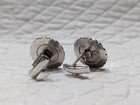 Vintage Navajo Turquoise Cuff Links Silver Tone Stamped By Artist Ancres