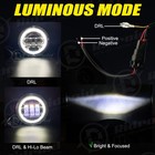 Black 4 5  Led Auxiliary Spot Passing Fog Lights Lamps Housing Bucket For Harley