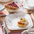 Dinnerware Set 18 Piece Service For 6 Triple Layer Glass Simple Lines Corelle