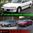 Depo Chrome   Amber Clear Lens Corner Lights For 1990-1991 Honda Civic 4dr Sedan