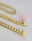 Real 14k Gold Mens Chain Miami Cuban Link Necklace 20  8mm Real 14k Ultra Hollow