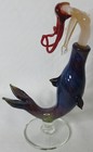 Vintage 1999 Milon Townsend Blown Glass Mermaid Perfume Bottle Scent Bottle Rare