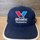 Vintage Valvoline Hat Cap Strap Back Blue Racing Cummins Nascar Adjustable
