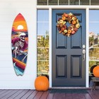Halloween Surfboard Wall Art  Spooky Surfing Pvc Sign  Coastal Halloween Decor