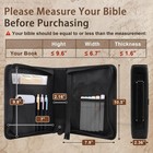 Classic Leather Bible Cover Case With Cross Design And Handle For Men Women     