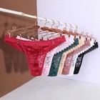7 Pack Lot Sexy Womens Lace Panties Thongs G String Briefs See Through Underwear