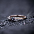 Vintage Alexandrite Opal Engagement Ring 14k Rose Gold Plated Promise Ring