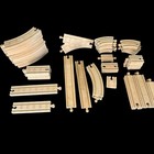 Lot Of 48 Wooden Wood Train Tracks Pieces Brio   Thomas The Train Compatible