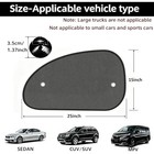 2 Pack 25 x15  Car Window Shades sun Shade Side Window car Window Shade Black