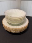 Vintage Anchor Hocking fire King Milk Glass 10 Piece Plate And Bowl Set
