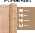 24 Inch Wide 5 Foot Long Natural Square Rattan  Rattan Roll