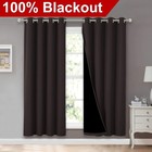100  Blackout Window Curtain Panels Full Light Blocking Drapes W  Black Liner