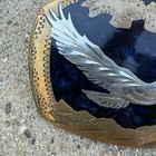Vintage Colorado Silver Star Eagle Handcrafted Belt Buckle Engraved Brass