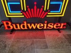 Budweiser Beer Houston Astros Baseball Stadium Train Cars Led Light Up Sign New