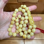 Handmade White Amber Misbaha Tasbih Islamic Prayer Beads 11 8mm 39 7g