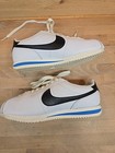 Women   s Nike Cortez Dn1791-100 White Black Light Photo Blue Leather Shoes Size 8