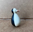 Vintage Roly Poly Penguin Weeble Wobble Weighted Bottom Plastic Bird Old Toy