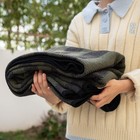 Merino Wool Blanket 87 X 63 - Warm Soft Bed Throw For Camping  Travel