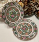   2 Pcs  Chinese Famille Rose Style Porcelain Plate 9 5    Floral Longevity Desig