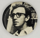 Vintage Woody Allen Pinback Button Classic Black And White Pic Annie Hall Era