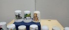 Lot Of 9 Collectible Porcelain Sewing Thimbles W  Animals  Scenic  Savannah Ga