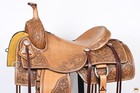 04hs 16 In Hilason Western Horse Cutter Trail Barrel American Leather Saddle Tan