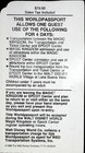 Walt Disney World 4 Day Worldpassport Theme Park Ticket Stub Epcot March 1987