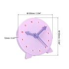 4 Inch Teaching Clock Learning Time 24 Hour 3 Pointers Geared  Purple