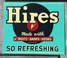 Vintage Hires Root Beer Painted Metal Sign Made Roots Barks Herbs Usa Bn6 Aaa