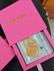 Anklet Fashion Flat Chain Double Heart Design Beach Foot Jewelry For Women W box