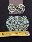 Sterling Silver Turquoise Earrings   Pin pendent Set  Native American  Handmade