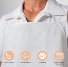 White Aprons Bulk - Commercial Chef Bib Apron For Kitchen And Restaurant Cooking