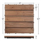 11pcs Patio Tiles Wood Flooring Pavers Decking Tile Interlocking Outdoor Indoor 