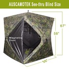 See Through Ground Blind For Deer Hunting  2-3 Person Pop-up Camouflage Blind