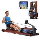 Merach Foldable Water Rowing Machines For Home Dedicated Monitor Free Merach App