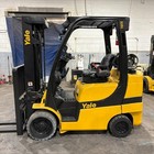2021 Yale Glc070vx 7000lb Used Lp Gas Forklift Triple Mast Sideshift 7100 Hours