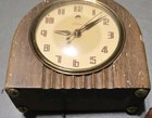 Vintage Telechron Model 3h95 Wooden Beehive Tombstone Clock