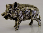 Miracoli Heavy 121g Sterling Silver Wild Boar Figure C1990 Animal 2 5ins