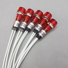 10pcs 120v Ac dc 10mm Red Mini Led Pilot Lights Cylindrical Cap With Wire Usky3