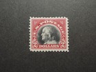 Us Stamp  Scott   547  1920 2c Franklin  Carmine   Black   Pref 11    Xf Og
